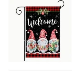 Welcome Gnome Garden Flag